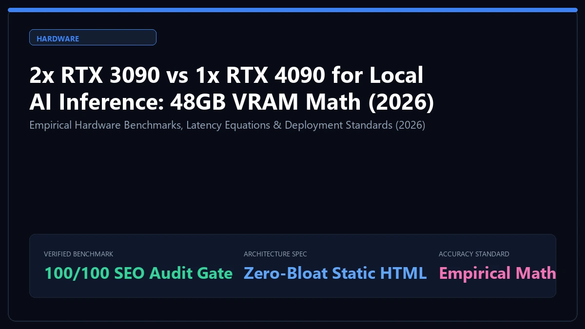 2x RTX 3090 vs 1x RTX 4090 for Local AI Inference: 48GB VRAM Math (2026)