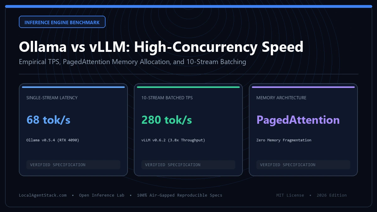Ollama vs vLLM: High-Concurrency Speed & VRAM Benchmark (2026)
